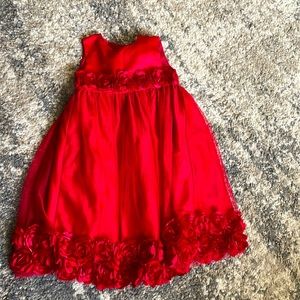 SOLD Gorgeous Red Rosette Formal Dress Size 5T